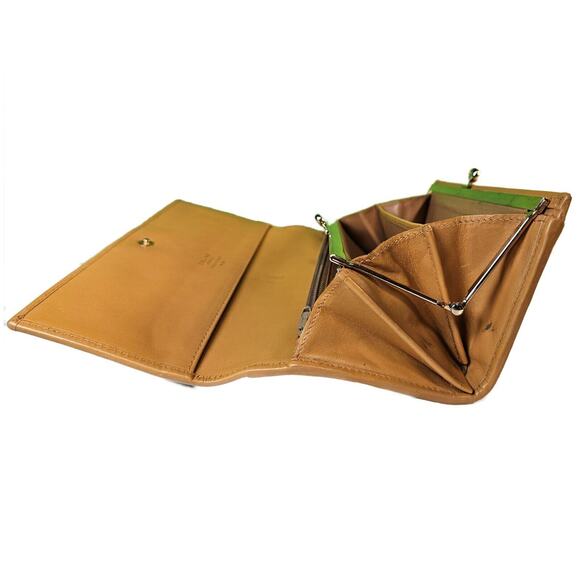 Celine Macadam Continental Coated Canvas/Leather Long Wallet w/Kiss Lock & Zip - Picture 10 of 11